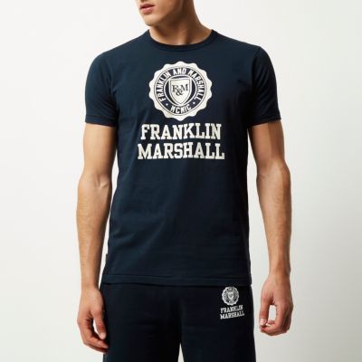 Navy Franklin & Marshall print t-shirt
